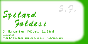 szilard foldesi business card